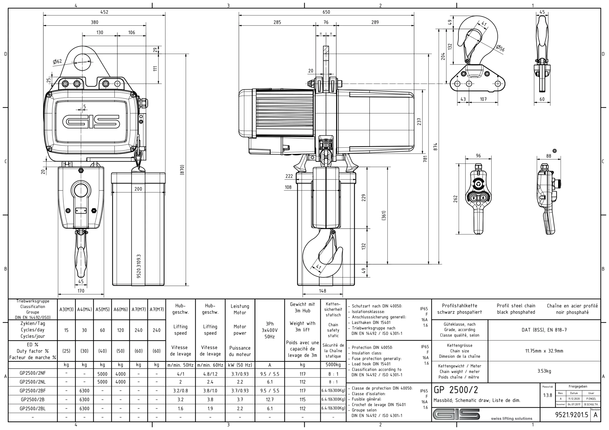GIS GP Electric Chain Hoist 100–6300 kg - view 17