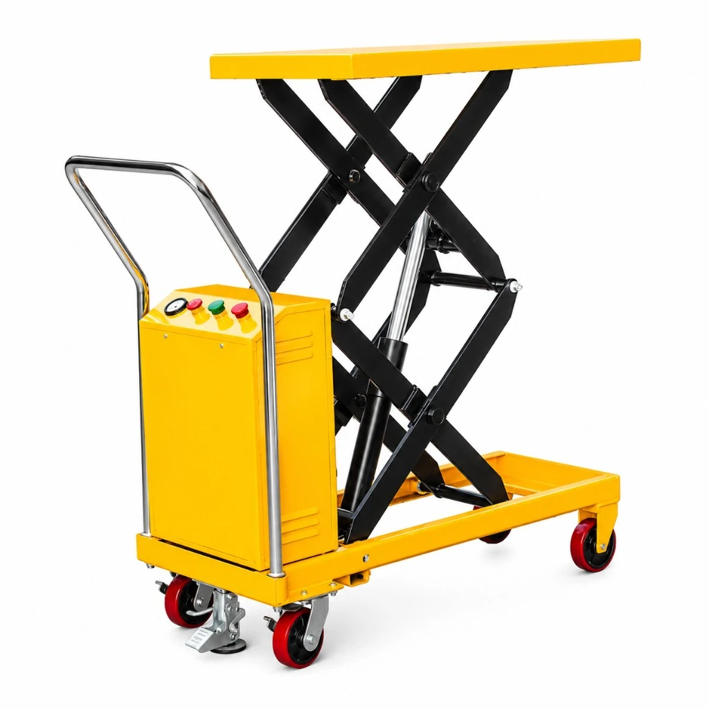 Semi-Electric Mobile Double Scissor Lift Table (PMPS350D) 350 kg 1320 mm