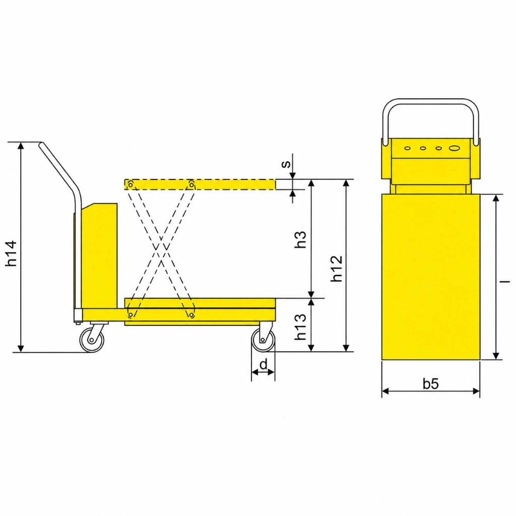 Semi-Electric Mobile Scissor Lift Table (PMPS500) 500 kg 2