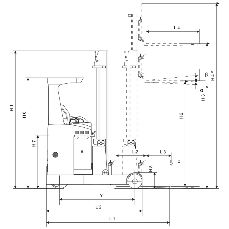 Electric Reach Truck (REV15) 1500 kg 3000-7000 mm - view 3